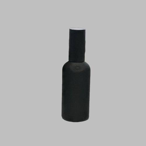 Glass Bottle Matte Black & Atomiser