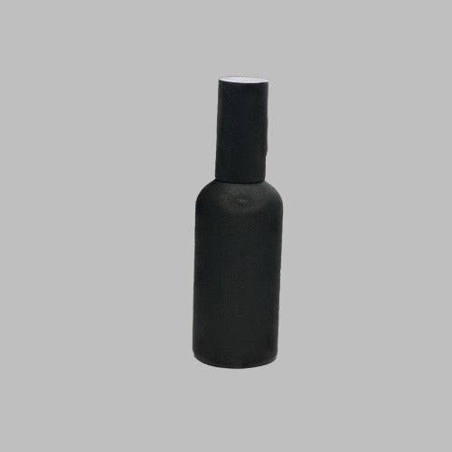 Glass Bottle Matte Black & Atomiser