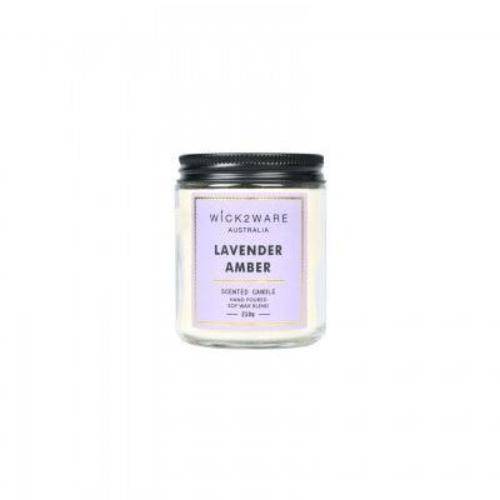 Candle Jar 210g Lavender Amber - The Fragrance Room