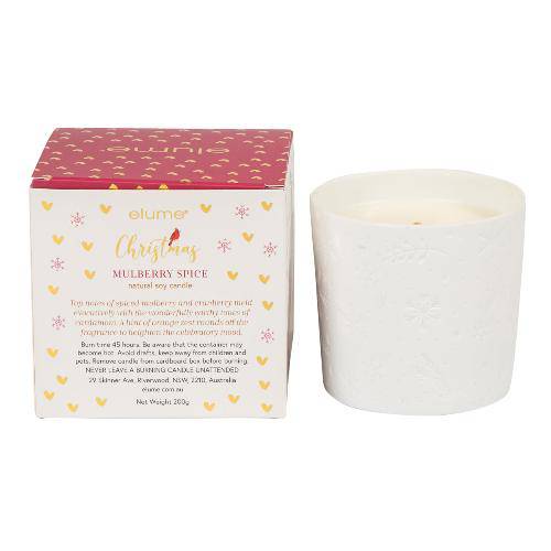 Christmas Mulberry Spice Soy Candle - The Fragrance Room