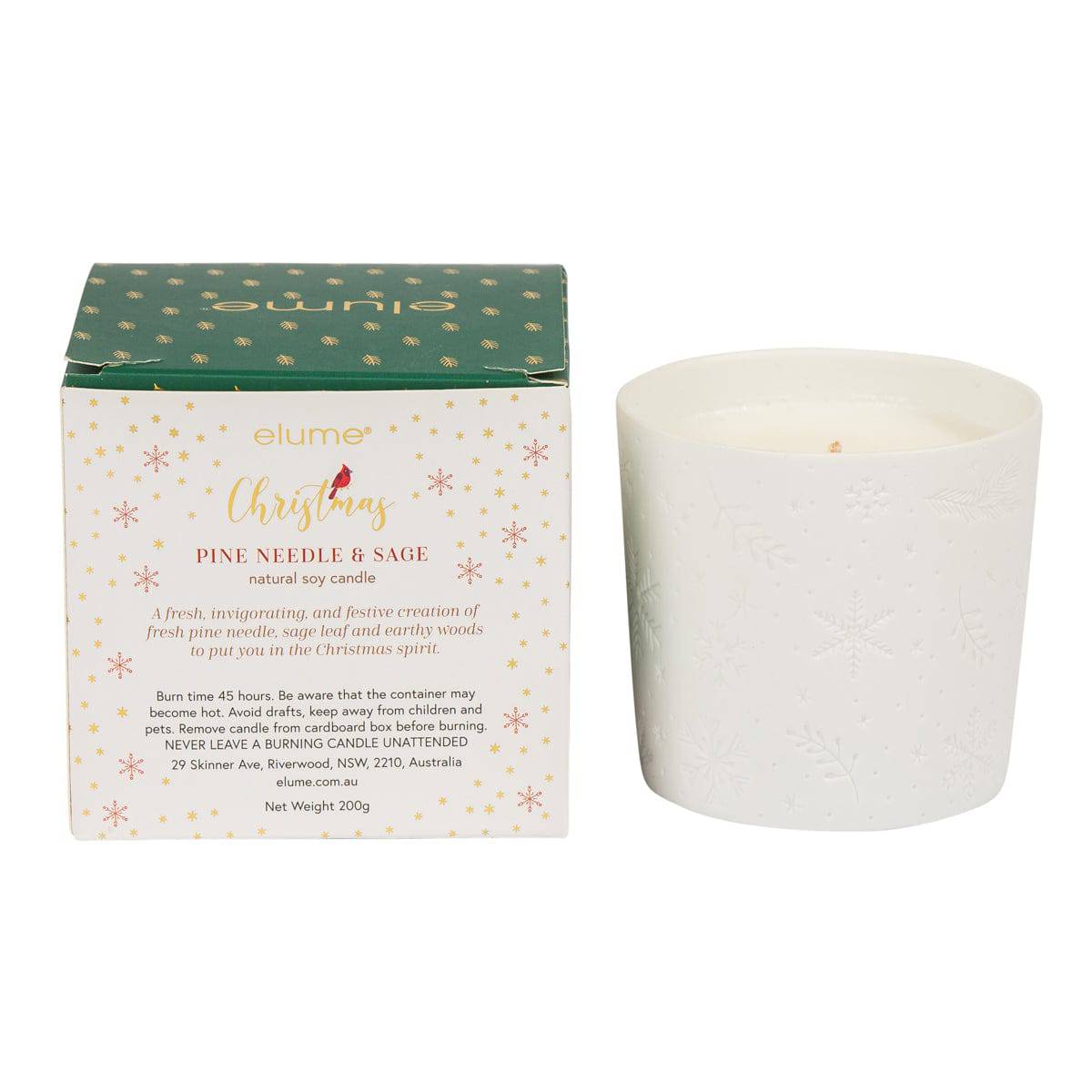 Christmas Pine Needle & Sage Soy Candle - The Fragrance Room