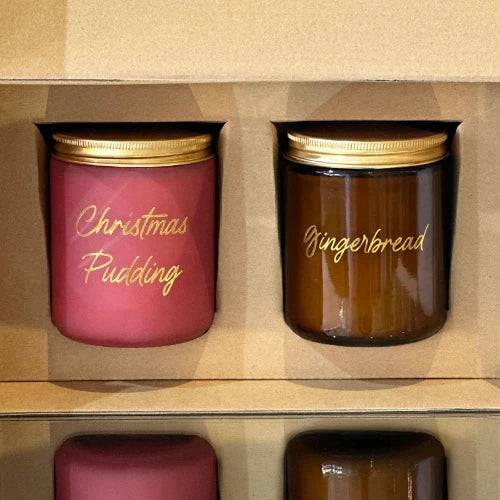 Christmas Soy Candles Gingerbread & Xmas Pudding - The Fragrance Room