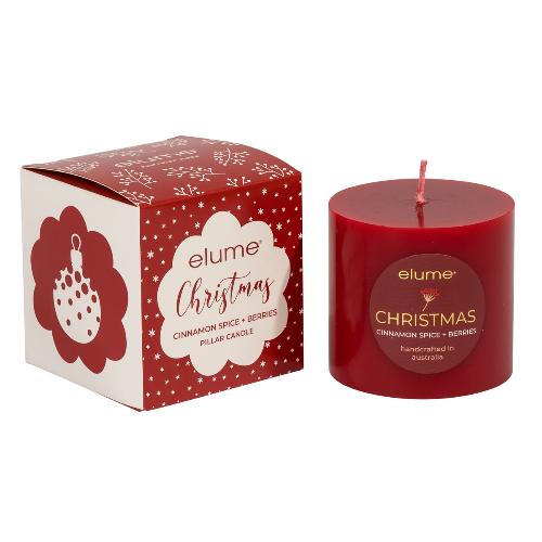 Cinnamon Spice Berries Pillar Candle