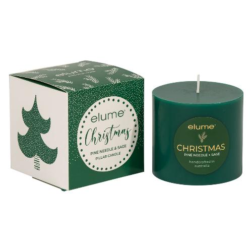 Pine Needle Sage Pillar Candle - The Fragrance Room