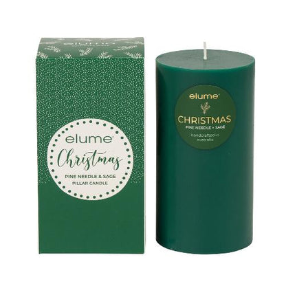 Pine Needle & Sage Pillar Candle - The Fragrance Room