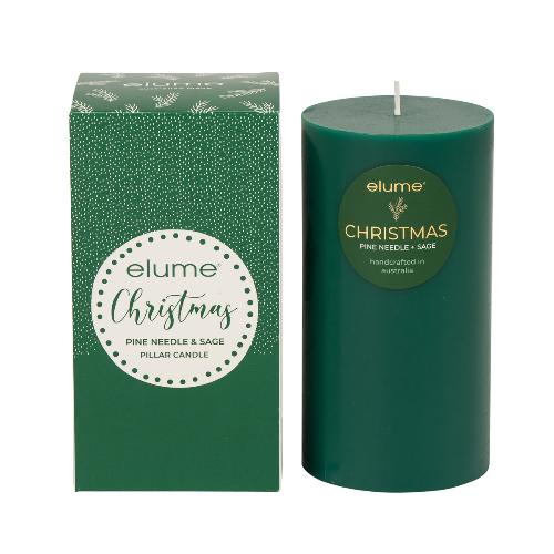 Pine Needle & Sage Pillar Candle - The Fragrance Room