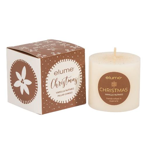 Vanilla Nutmeg Pillar Candle 3x3 - The Fragrance Room